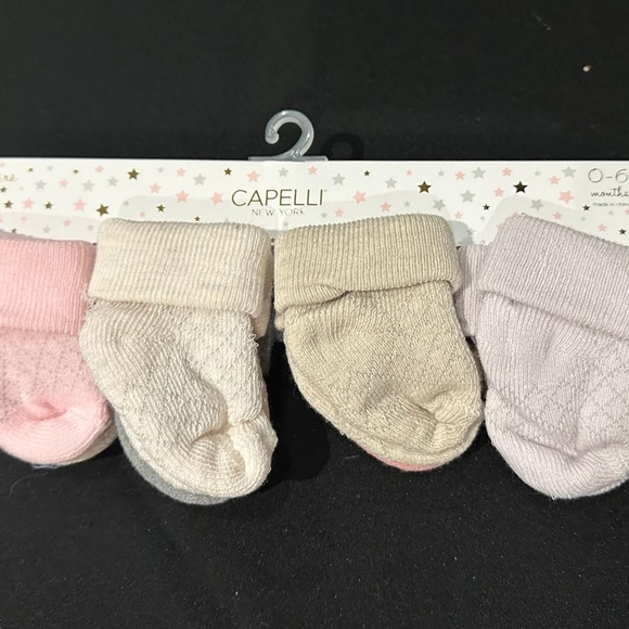 Capelli of New York Other - Capelli of New York Infant Socks - Pink, Cream, and Light Gray